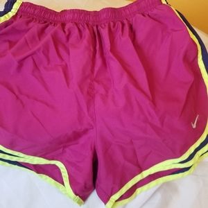 Nike Dri Fit- pink, blue and neon workout shorts- size small